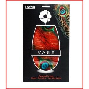 Modgy Vase Collapsible Expandable Flower Vase Poe Peacock Feathers